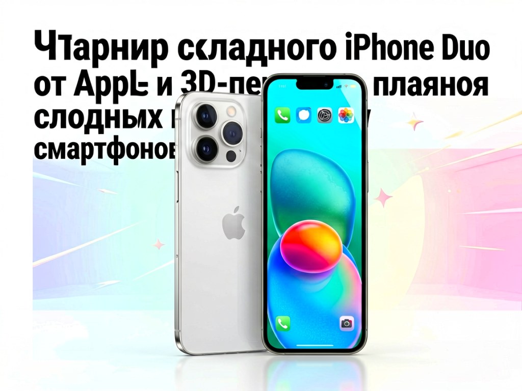 Шарнир складного iPhone Duo от Apple: как ИИ и 3D-печать решают главную проблему складных смартфонов